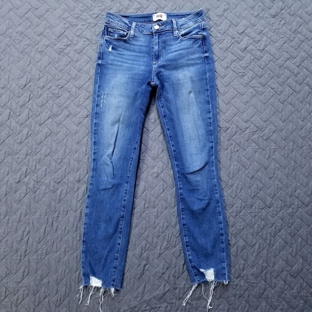 Paige Denim Jeans Womens 27‎ Blue Verdugo Ankle Dark Wash Denim